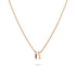 Initials Brick Alphabet Letter Necklace Rose Gold Layered Steel Jewellery